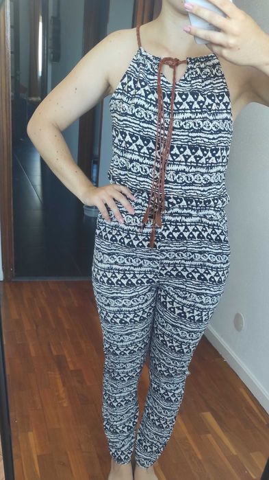 Macacão azul e branco - 36