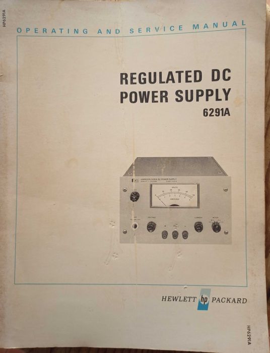Manual Fonte de alimentação HP 6291-20A