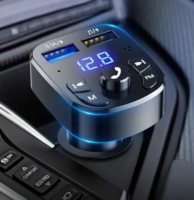 Transmissor FM leitor USB Bluetooth carregador USB isqueiro carro NOVO