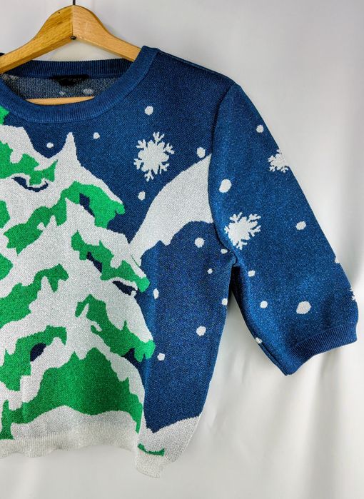 Topshop sweter świąteczny EU44 brokatowy zimowy – nowy