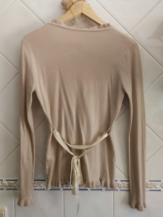 Casaco Beje com laço