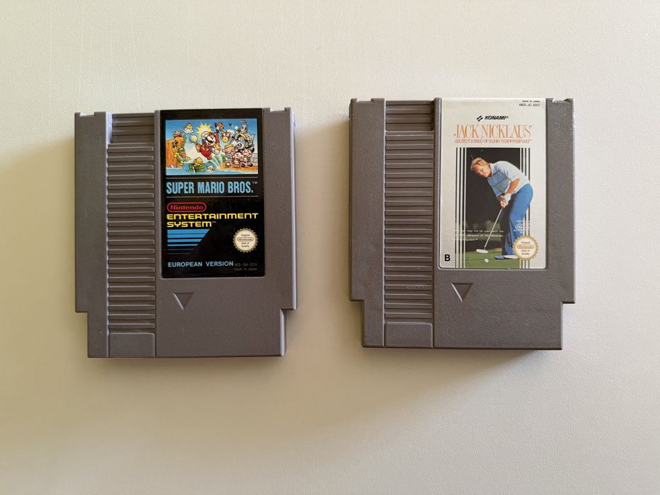 Zwstaw 2 gry Nintendo NES Super Mario Bros Jack Nicklaus Golf