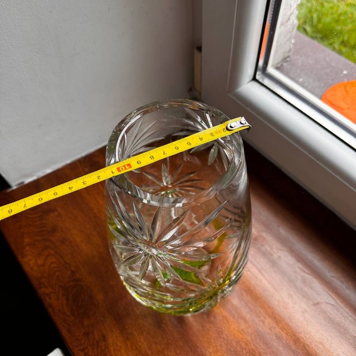 Wazon Huta Julia kolorowy kryształ PRL Unikatowy