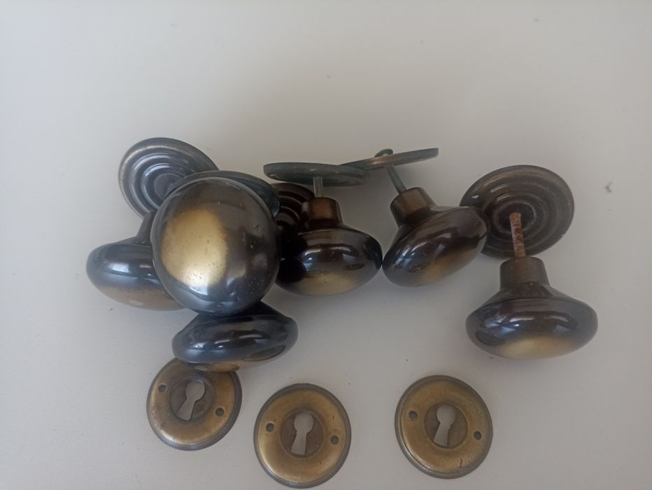 6 puxadores de armário de cor bronze