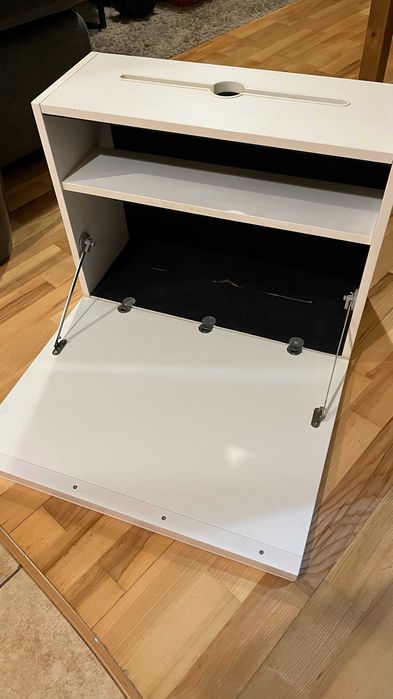 Ikea Ludvig biała otwierana szafka wisząca na rtv, elektronikę, laptop