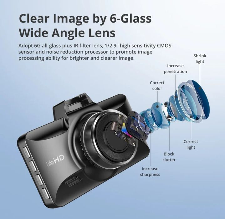 Câmara de gravação automóvel Dashcam Dual FullHD azdome M01 pro NOVO