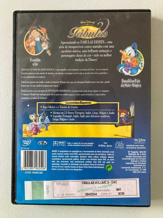 [DVD] Donald no País da Mate-Mágica + Franklin e Eu