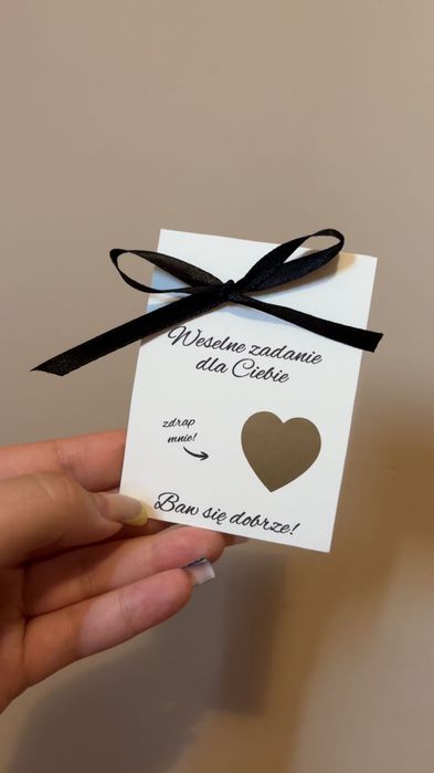 Zdrapki weselne z zadaniami