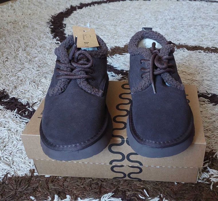 Угги женские замшевые на меху с этикеткой