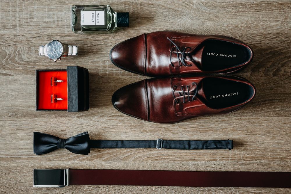 Burgundowe buty ślubne eleganckie Giacomo Contii