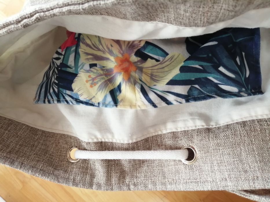 Torba plażowa duża, handmade 45x30cm