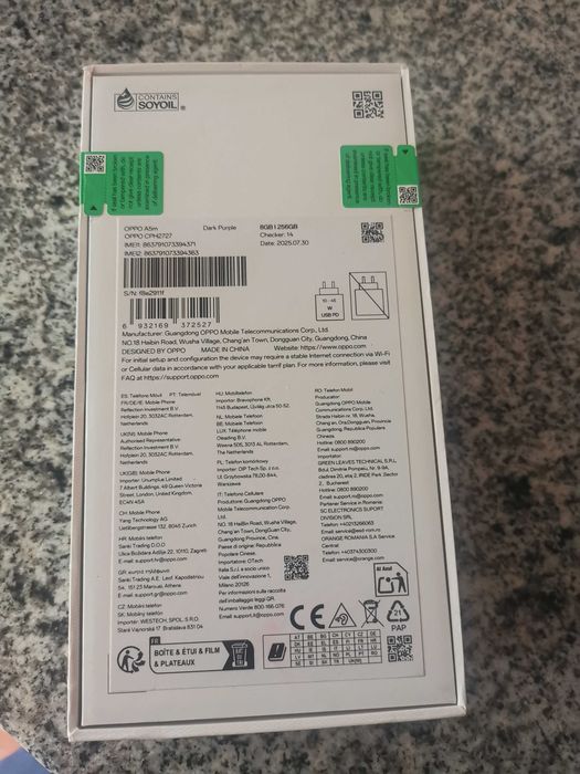 Telemóvel OPPO A5m 256 GB Novo selado