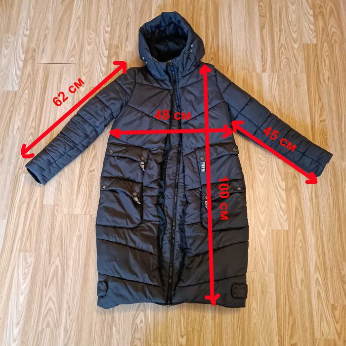 Куртка пуховик женская б/у размер 46 чёрная