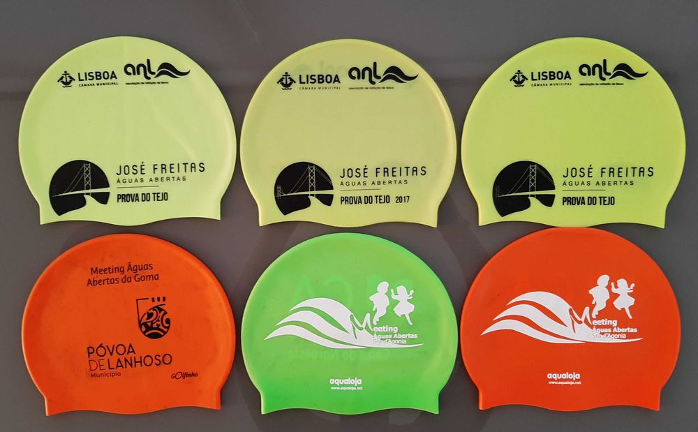 Toucas de natação de silicone, à atenção dos Colecionadores.