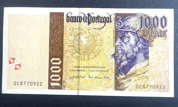 Notas Não Circuladas _ 2.000$00, 1.000$00 e 500$00 escudos