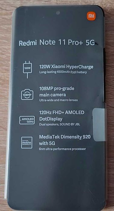 Jak nowy Xiaomi Redmi Note 11 Pro+ 5g Graphite Grey 8GB RAM 256 ROM z dodatkowym etui