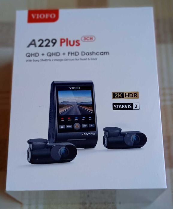 Kamera samochodowa Viofo A229 Plus 3CH – 3 kamery, 4K, GPS, WiFi
