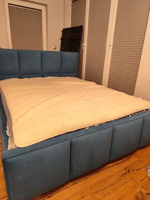 Łoże turkusowe Agata meble