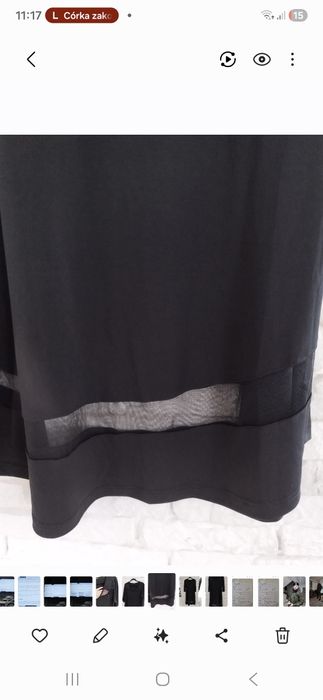 Womanary lejąca sukienka tiul cyrkonie xxl 44 46