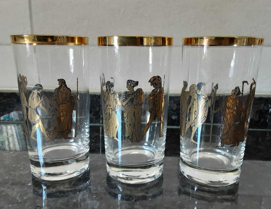 Conjunto de 5 Copos Antigos/Vintage (Feira Popular)