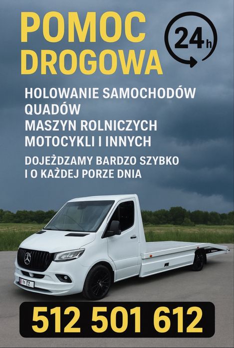 512/501/612 Autolaweta*Pomoc Drogowa*Holowanie*Transport Pojazdow 24h