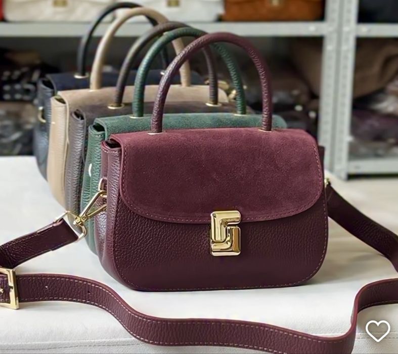 Сумка крос боді замшева Італія Замшевая сумка кроссбоди шоколад бордо