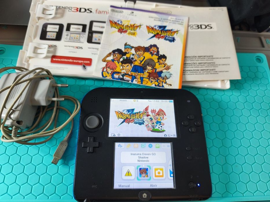 Nintendo 2DS + Inazuma Eleven Go Shadow 3DS Liga ao Viana