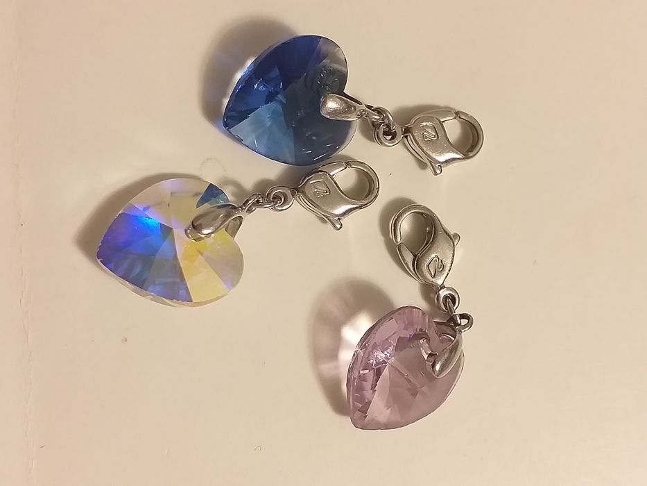 Swarovski komplet 3 zawieszek srebrnych