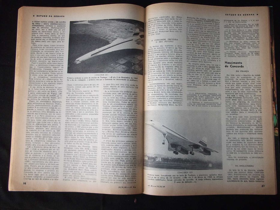 Revista Vida Mundial n.º 1580 de 19/09/69 Concorde