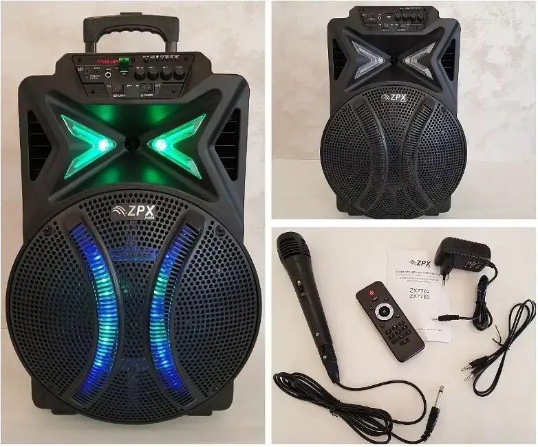 Колонка акустична 80W на акумуляторі з мікрофоном ZPX ZX 7783