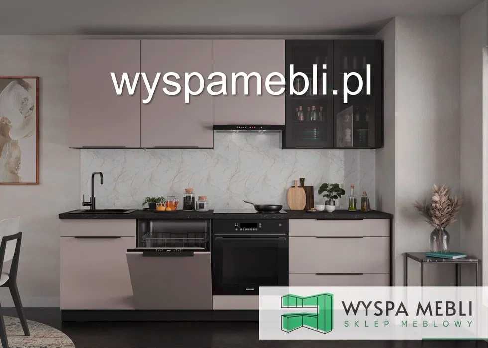 NOWA kuchnia meble kuchenne 260cm kaszmir czarny darmowa dostawa