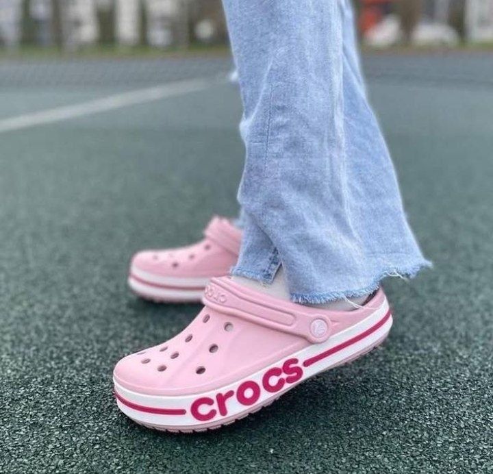 Жіночі сабо   Crocs bayaband pink/крокс баябенди+jibbitz