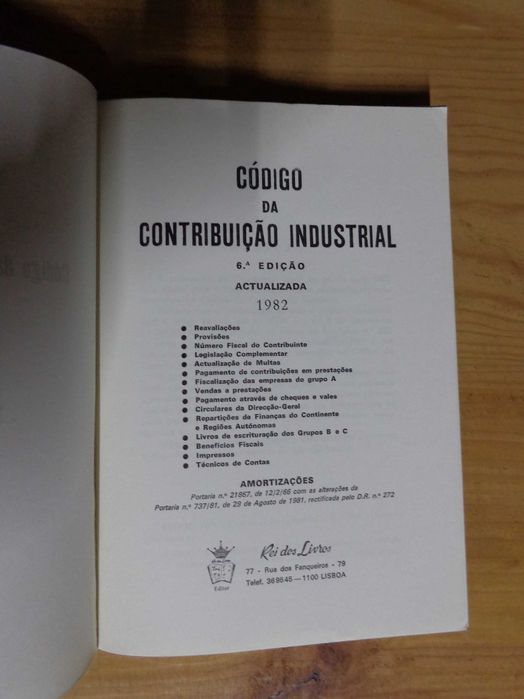 Livro – Código da Contribuição Industrial