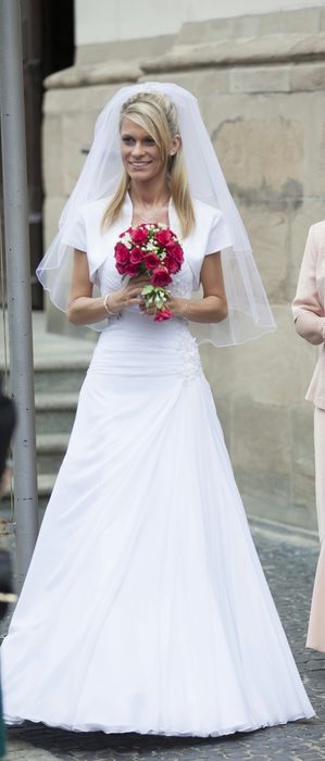 PROMOCJA UNIKAT biała suknia ślubna z kryształkami 34/36/38