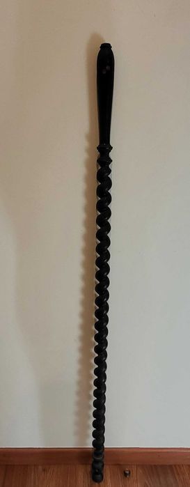 Poste madeira / coluna enrolada escura pau-santo