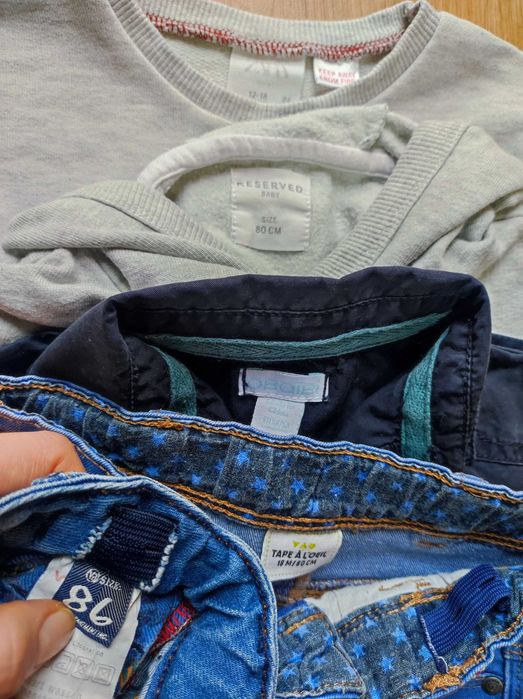 Zestaw ubrań dla chłopca r.80/86 koszula bluzy jeansy Zara Reserved