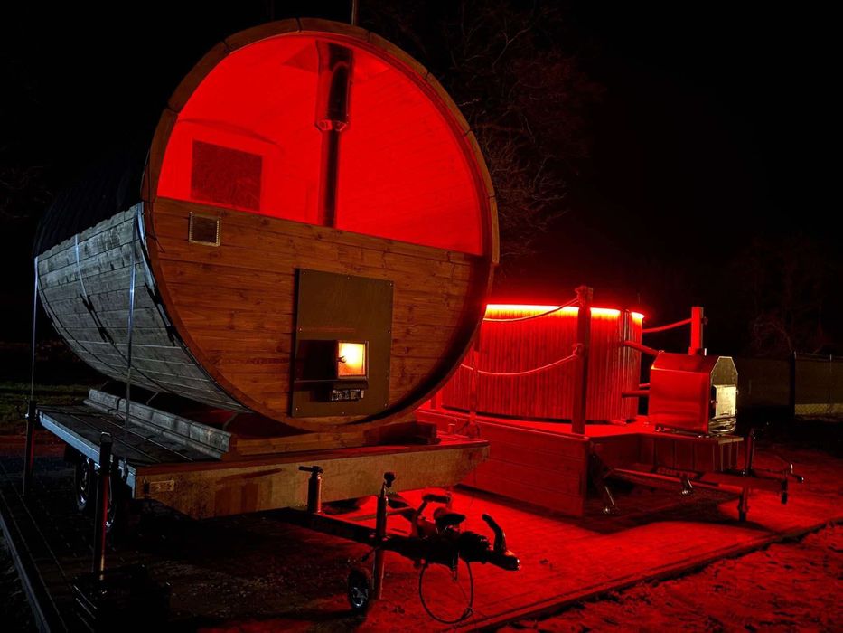 Wiosna, domek Czapla Poleski Park, balia,sauna, cisza