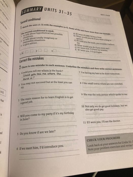 Blueprint intermediate Grammar Practice