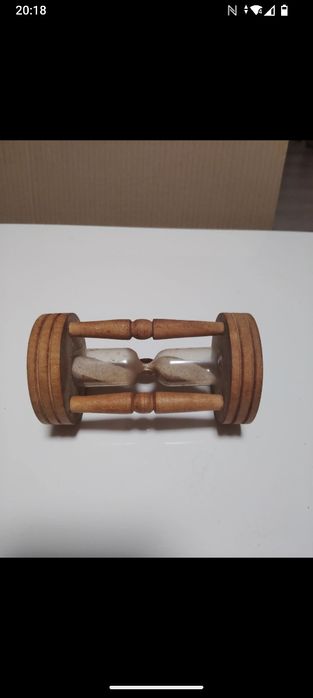 Piękna starą drewniana klepsydra retro