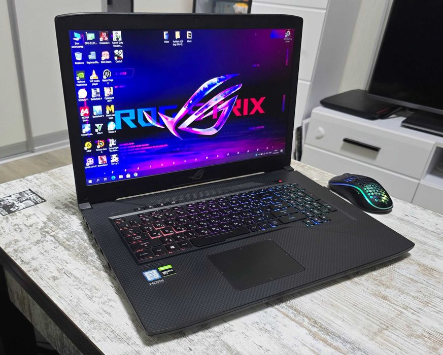 Asus ROG Strix 17.3" IPS (Core i7 x12/Nvidia GTX 1050 Ti 4GB/16GB DDR4/SSD 256GB+1000GB/АКБ 4часа)
