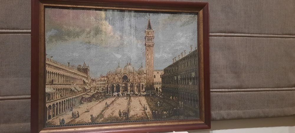 Tapeçaria italiana emoldurada original