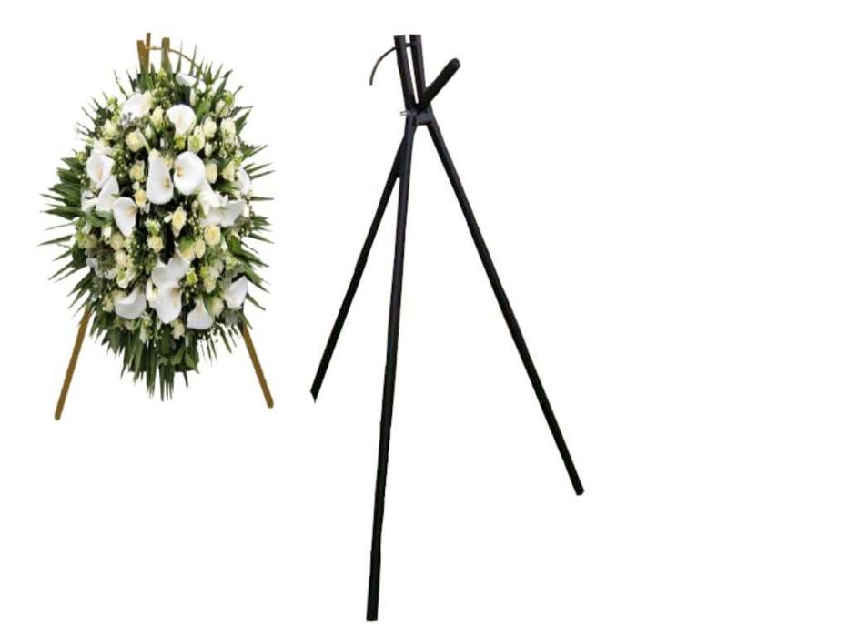 STOJAK na wieniec wieńce kwiaty CZARNY wysokość 140 cm