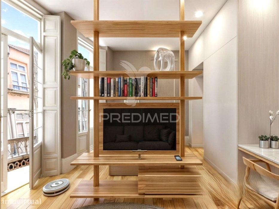 Apartamento T1 com varanda em prédio novo, no centro histórico de B...