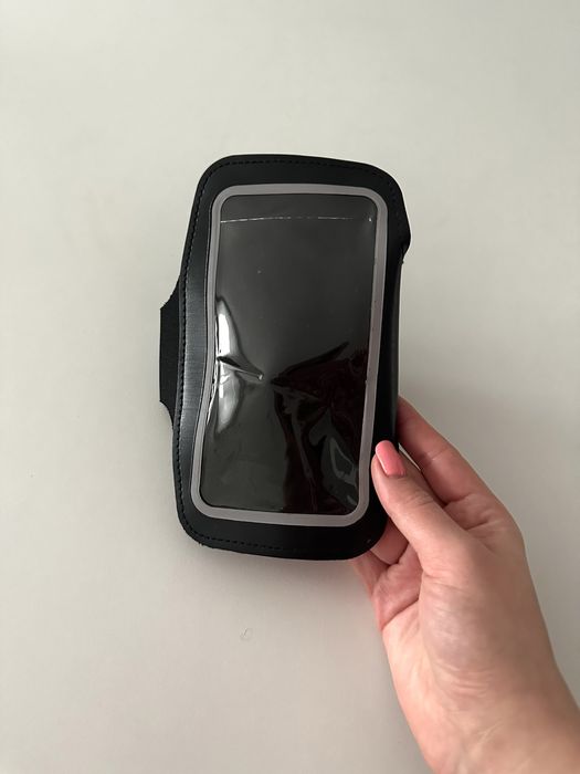 Czarna opaska na ramię do telefonu 6,5” | nowa