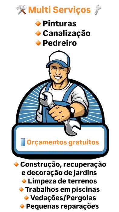 Canalizador,pedreiro, pintor, jardineiro,relva sintética e natural