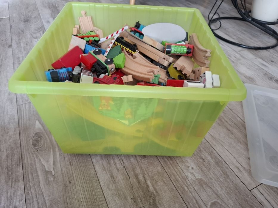 Drewniana kolejka i tory ikea, lidl