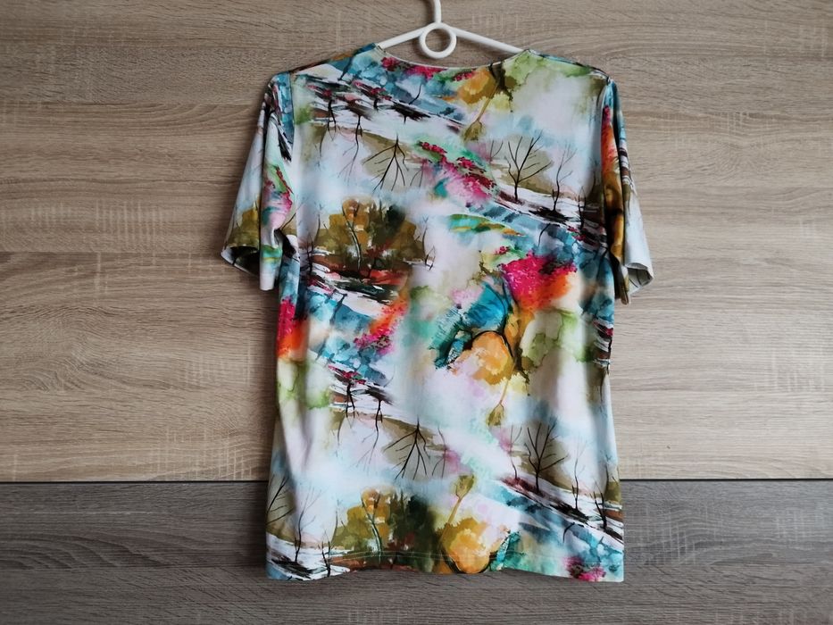 Kolorowy t-shirt damski M-L