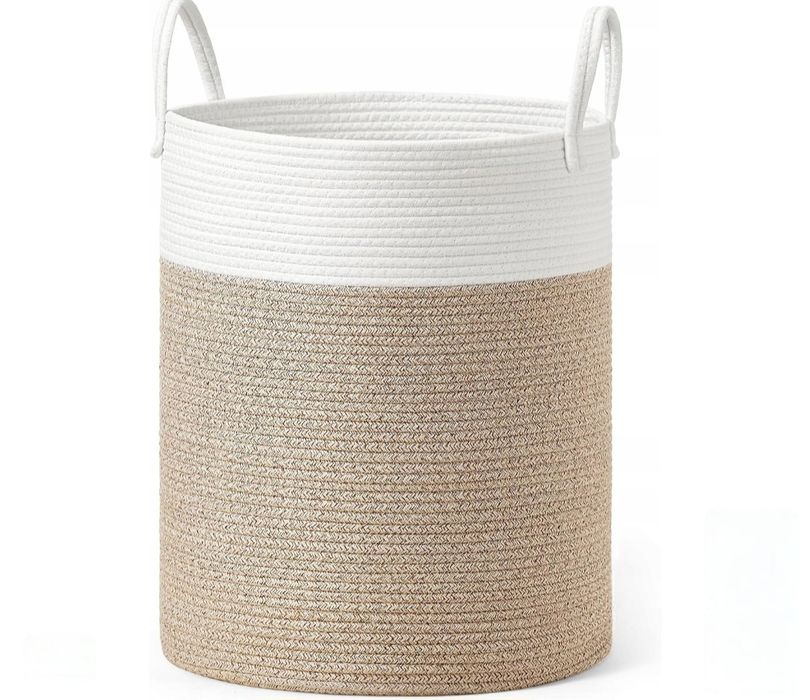 Kosz na pranie wolnostojący 60L organizer na zabawki Pojemny BOHO