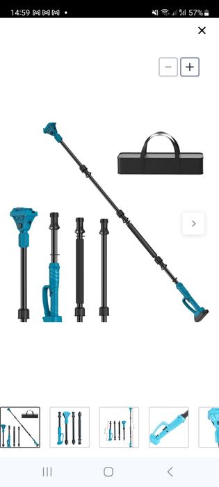 Vendo extensora de 2m  podador elétrico sem fio  de alumínio  novo