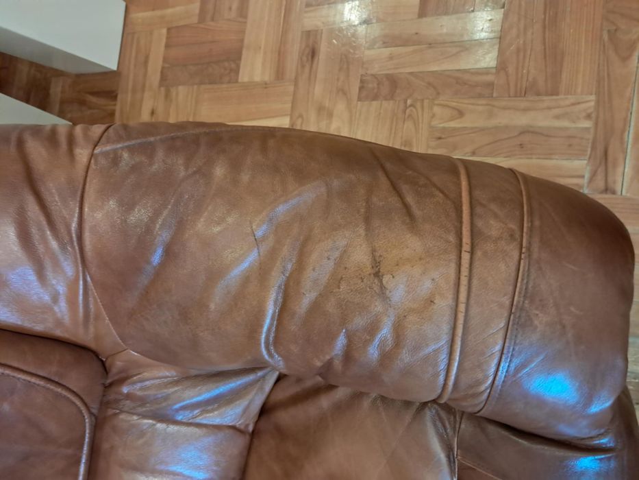 Skórzany wypoczynek skóry brązowe skórzane kanapy sofa